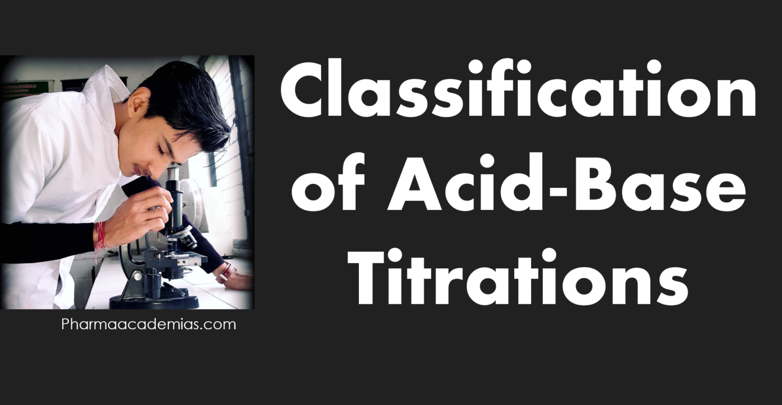 Classification of Acid-Base Titrations - Pharmaacademias