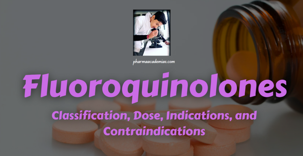 Fluoroquinolones : Classification, Dose, Indications, and Contraindications