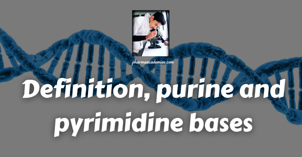 Definition, purine and pyrimidine bases