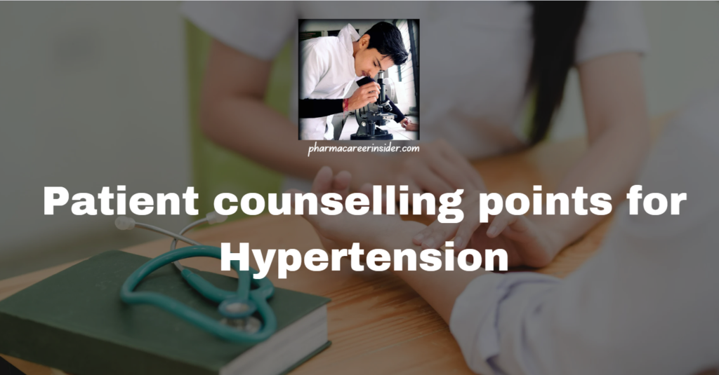 Patient counseling points for Hypertension