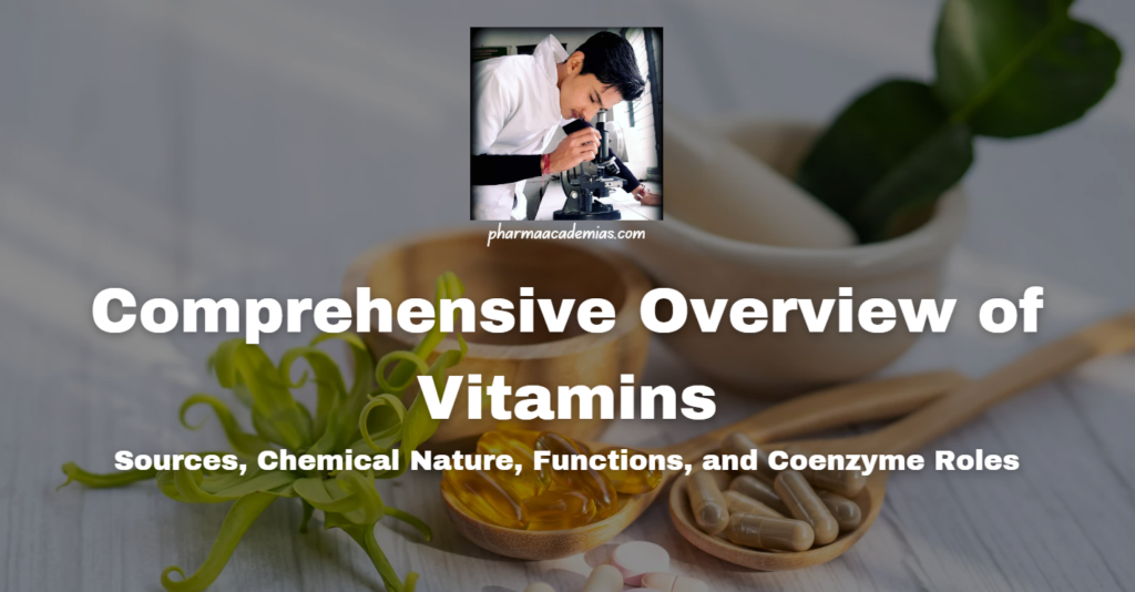 Comprehensive Overview of Vitamins: Sources, Chemical Nature, Functions, and Coenzyme Roles