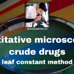 Quantitative microscopy of crude drugs: leaf constant method